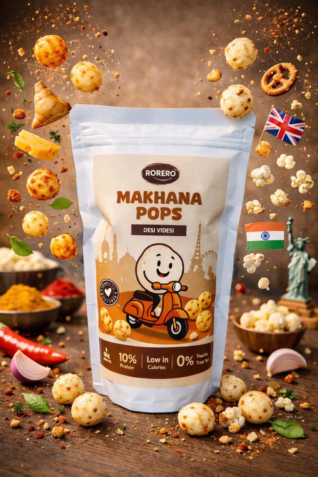 Rorero Roasted Makhana | High Protein Healthy Gluten Free Snack